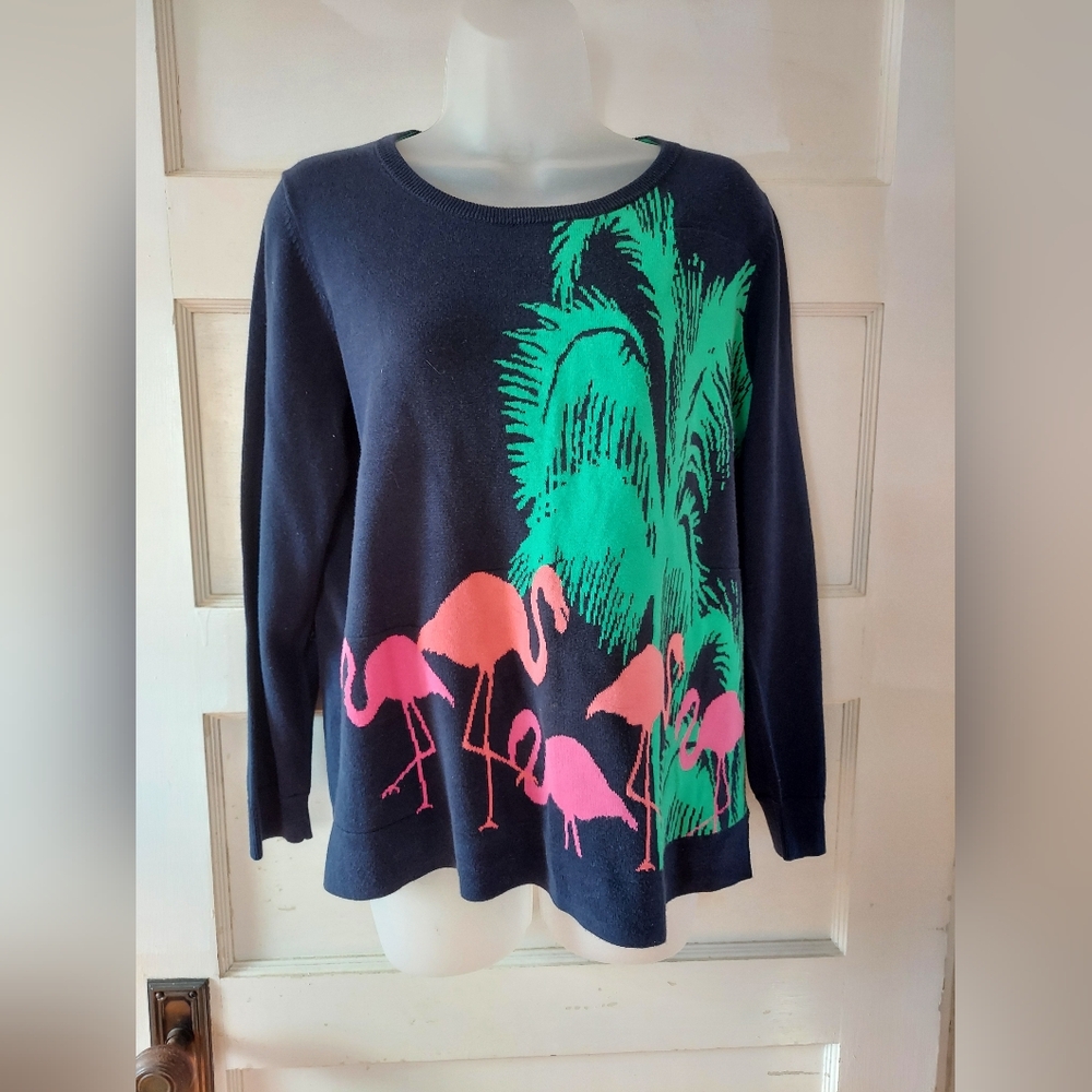 Crown & Ivy Tropical Sweater 100% Cotton
